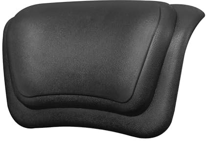 Koelaa Almohada de Baño, Cojín de Baño Impermeable, Almohada para Bañera con 2 Ventosas Antideslizantes, Reposacabezas Bañera, Almohada Bañera Ergonómico, para SPA en Casa Almohada Bañera-Negro
