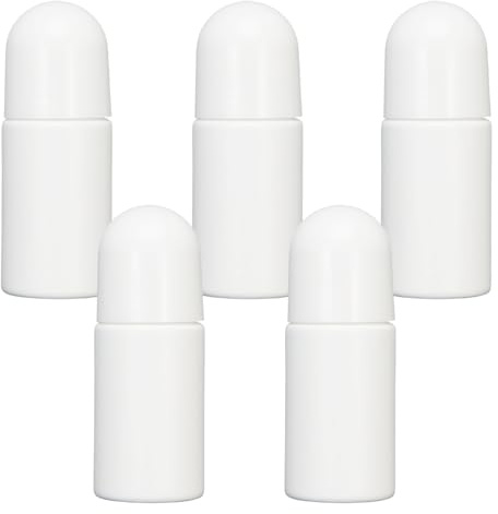 Desodoroller 5 unidades para rellenar, protector solar Roller rellenable, desodorante para rellenar, botella vacía, aplicador de crema solar rellenable, autorellenable para cosméticos, aceites