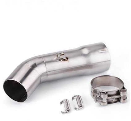 Scarico Tubo Tubo di Scarico Centrale Slip-On per Moto per Yamaha FZ8 FZ8N FZ8S FZ 8 N S 8N 8S Adattatore Collegamento Intermedio in Acciaio Inox Motociclette Marmitta
