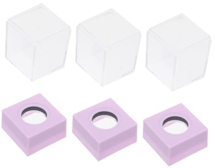 HEALLILY Lot de 3 boîtes à trombones magnétiques transparentes pour bureau et école, support créatif de couleur macaron avec grande capacité, étui de rangement léger pour épingles, ongles, vis