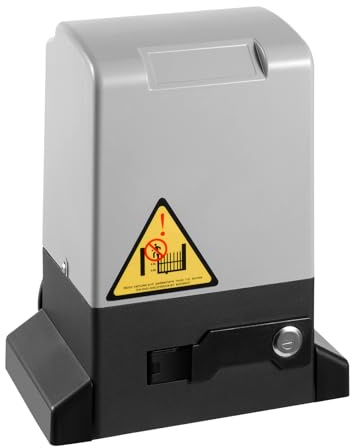 Schiebetorantrieb Torantrieb,750W Schiebetor-Öffner mit 2 Fernbedienungen,Automatische Türschließen,12m/min Max. Türgewicht 1600kg,für Schiebetüren aus Stahl