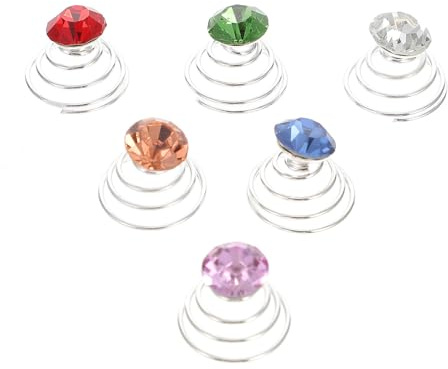 UPKOCH Épingle à cheveux spirale pour mariage, 60pcs en fer avec, accessoires pour cheveux de mariage et fête, ornement capillaire élégant pour femmes et filles, Couleur Aléatoire