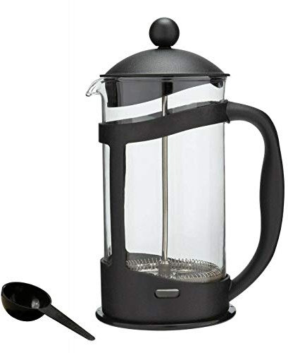 1 Litre Black Plastic Cafetiere French Press Pot (Makes 8 Cups) - Single Pot