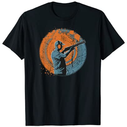 Tontaubenschießen Tontauben Vintage Wurfscheibenschießen T-Shirt