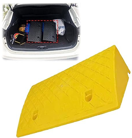 COKYIS Rollstuhlrampe Schwellenrampe 15cm Hohe Bordsteinkanten Rampe Leichte Tragbar Bürgersteig Rampe Für Fahrzeug, rutschfeste Kunststoff Bordsteinrampe (Color : Y, Size : 50 * 27 * 8cm)
