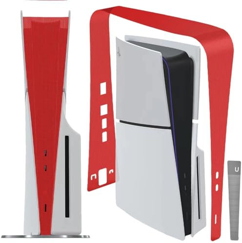 Red de cubierta antipolvo para consola PS5 Slim (versión larga), PS5 Slim disipador de calor barrera pelo mascotas cubierta antipolvo a prueba de polvo para Playstation 5 versión de unidad óptica