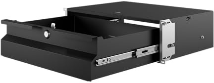 STALFLEX Étagère 19 Pouces 3U - Tiroir pour Rack Serveur 19 en Acier pour Armoire Réseau et Baie de Brassage - Capacité de Charge 25 kg - 320 mm Profondeur - Accessoires Rack