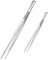 Diompirux 2 Pcs Pince Cuisine 304 Inox Pince de Precision, Pince Cuisine Inox Professionnel, Pince Precision Cuisine Outil, pour Cuisiner Griller Cuire Pince Arrêter Poisson Pince a Dresser Dressage