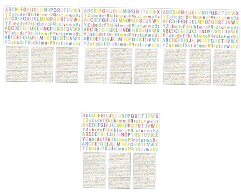 NUOBESTY 40 Blatt Briefaufkleber Briefkasten Wasserfeste Aufkleber Nagel DIY Scrapbooking Laptop Scrapbook Alphabet Abziehbilder Buchstaben