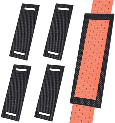 ATMWM Gummi Kantenschoner für Zurrgurte bis 50mm Breite 290 x 100 x 3mm, 4 Stück Gummi Kantenschutz, Gurtschoner Gummistreifen, Ladungssicherung Setzurrgurte, Kantenschutz Spanngurte LKW