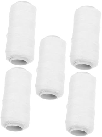 Hilo para Depilación Facial de Algodón Blanco, 5 Rollos | Repuesto para Herramienta de Depilación, Uso Doméstico y Belleza, para Perfilado de Cejas