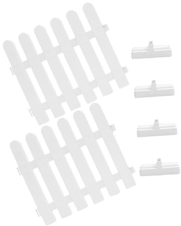 Gogogmee 1Ensemble Clôture Décorative Extérieure PVC pour Jardin Panneaux Bases Rectangulaires Bordures de Jardin Réutilisables et Élégantes
