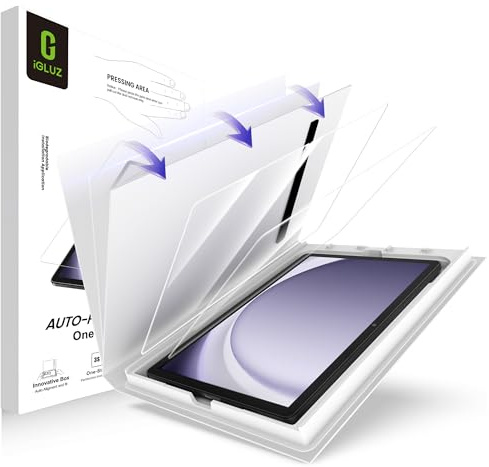 iGluz 2 Pack 9H Tempered Glass Screen Protector for Samsung Galaxy Tab A11 Plus/A9 Plus (11 inch) with Easy-Install Alignment Tray,A11 +/A9 +,Bubble Free,HD Clear,Scratch Resistant,S Pen Compatible