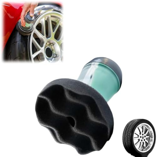 Tire Shine Applicator,Reusable Car Truck Tire Dressing Applicator Pad for No-Drip,Streak-Free Shine,Tire Foam Sponge,Tire Shine Brush,Car Detailing Sponge for Rubber Tires, Vinyl & Plastic Trim