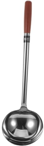 TOGEVAL Stainless Steel Cooking Spoon with Long Handle, Large Capacity Ladle for Home and Commercial Use, Sturdy Wok Spoon Kitchen Utensil for Stirring, Serving, and Frying
