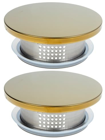 GRIRIW Tapa de Jarra de Acero Inoxidable Junta de Silicona, 2 Piezas | Apta para Agua y Té, Orificios Finos de Filtrado y Dos Salidas, Sellado Práctico