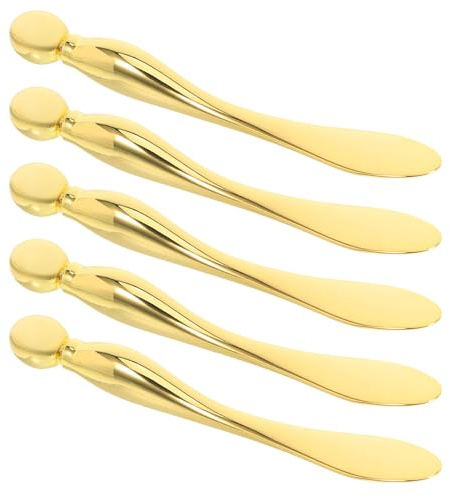 EPIGEIST 5 Pezzi Bastoncini Massaggiatori in Metallo per Crema Occhi con Cucchiaio Applicatore Mini Roller Portatile per Skincare Allevia Gonfiore e Rinvigorisce Occhi per Viaggi e Uso