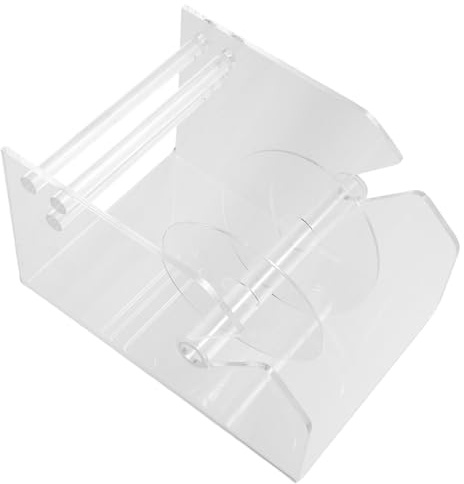 OHPHCALL Dispenser Etichette Adesive in Acrilico Supporto Etichette da Muro 3 Scomparti per Duraturo Organizer Compatto per Ufficio e Casa