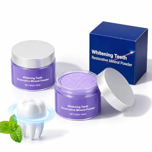 Kryzeth 2 Pcs Teeth Whitening Powder Sweet Smile Tooth Whitening Powder, Remover Years of Tea, Coffee and Wine Stain