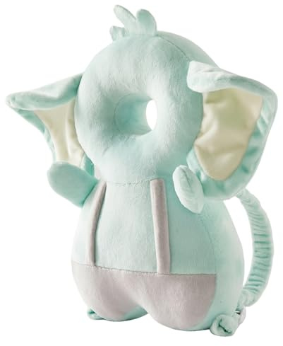 Baby Head Protector Backpack Breathable Baby Fall Protection Cute Safe Head Cushion Ideal for Toddlers 12x8 Inch Elephant