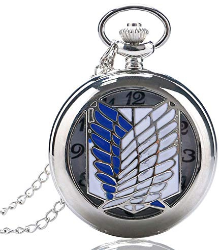Fickur kvarts fickur för män planet urtavla halsband fickur present, Attack på titan,