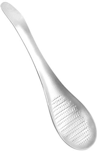 S-TROUBLE Cuillère à râpe à Gingembre en Acier Inoxydable cuillère à thé au Gingembre râpe à l'ail zesteur de Citron pour la Cuisine à Domicile Outil de Fruits et légumes