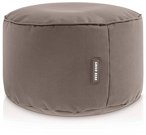 Green Bean Sitzsack-Hocker 45x25cm mit EPS-Perlen Füllung - Fußhocker Fußkissen Sitz-Pouf für Sitzsäcke - Bodenkissen für Kinder und Erwachsene - Fußablage Sitzkissen Sitzhocker Khaki