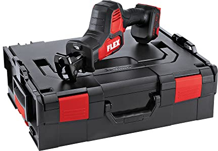 Flex Akku Säbelsäge RS 25 18.0-EC (Säge ohne Akku, mit Transportkoffer L-Boxx Sägeblatt schwenkbar 180°, Hub 25 mm, Leerlaufhubzahl 0 - 3000 1/min) 530374