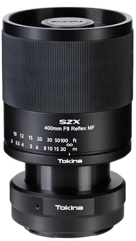 Tokina SZX 400 mm f/8 Reflex MF Objektiv und 2X Extender Kit für Canon EF-M, Schwarz