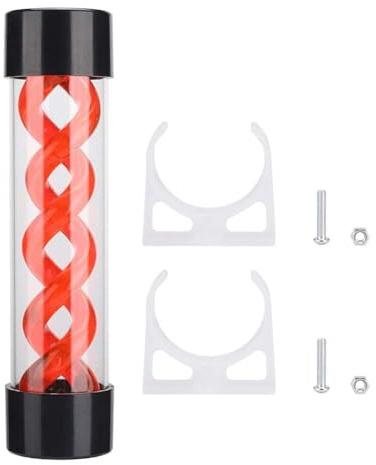 Agatige Custom wasserkühlung, pc wasserkühlung Set, Wasserkühlungstank-Kit, Rot 200-mm-CPU-Kühlzylinderpumpensystem, Wasserkühlungspumpenreservoir, Zylindrischer T-Virus-Kühltank Für Computer