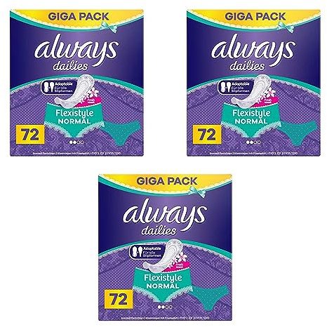 3 x Giga Pack Always Dailies Slipeinlagen Flexistyle Normal 216 Luftdurchlässig