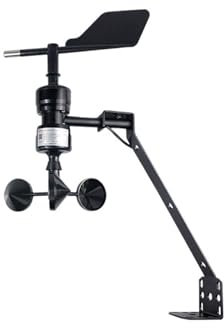 SHYISY Anemometre de Vent Capteur Vitesse Capteur anémomètre combiné de Vitesse du Vent et de Direction de la girouette, 3 Tasses, avec Support de Montage for Navire, RK120-01C