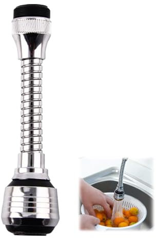 Prolunga Rubinetto Cucina,Prolunga per Aeratore Rubinetto Cucina,Aeratore rubinetto cucina,360° Girevole Rubinetto da Cucina Testa a Spruzzo,Aeratori Rubinetti Doccino Rompigetto per Rubinetto