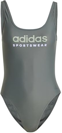adidas Donna Sportswear U-Back Swimsuit, Legend Ivy/Silver Green Mel, 40