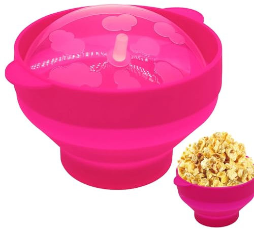 Ciotola per popcorn che va al forno – Macchina per popcorn per microonde | Ciotola per popcorn pieghevole in silicone per microonde ad aria calda | Ciotola per popcorn resistente al calore | Ciotola