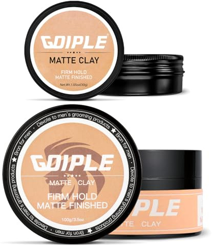 2PCS Cire Mat Cheveux Homme Tenue Longue Durée, Brillance Faible Argile Capillaire Cire Cheveux Homme Base D'eau à Texture Mate Pommade Coiffante Clay, Tous Types De Cheveux pour Hommes