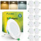 Fondiiz Lot de 12 Spot LED Encastrable 6W, 220V Spots de Plafond Extra Plat Blanc Chaud 2700K Blanc Neutre 4000K Blanc Froid 6000K Réglable, Spot Salle de Bain IP44 pour Salon Cuisine, Rond