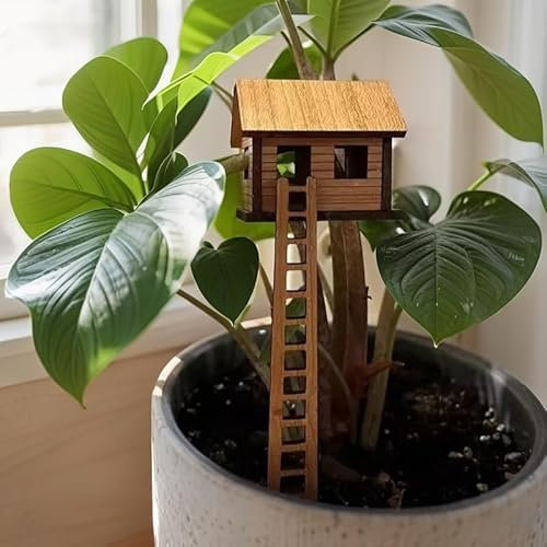Mounteps DIY Pflanze Mini Baumhaus - Blumentopf Baumhaus für kreative Gartenarbeit