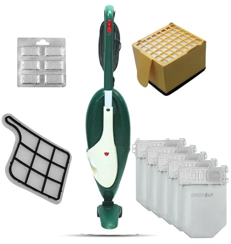 GREENELF Scopa Elettrica Folletto VK135 – Aspirapolvere con Filo, Potente, Ricondizionato | Folletto Rigenerato VK 135 con 2 Anni di Forniture 100% Compatibili Incluse, Testato e Garantito 24 Mesi