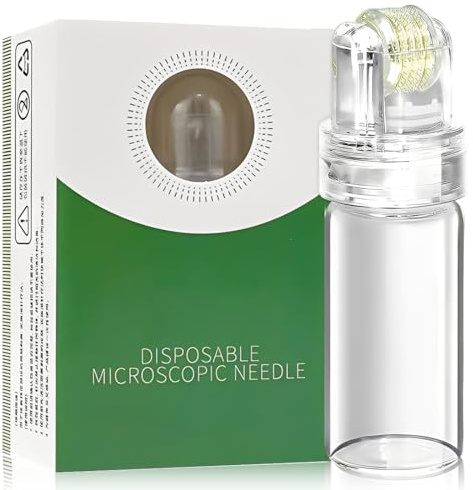 YUPZAR 1 Pieza Dermaroller Cabello 0.75mm, Microneedle Roller, Rodillo Barba para el Rostro, Crecimiento del Pelo de la Barba, Dermaroller Facial Hombre y Mujer