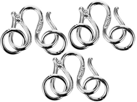 WRITWAA Necklace, 3pcs Silver Connector for Clasp Bracelets Set Versatile Jewelry Clasps Delicate Shape and Simple Elegant Style Necklaces DIY Handmade Craft Projects