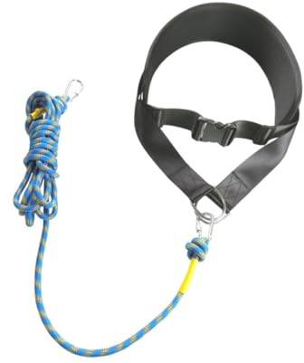 Chatonshen Ceinture pour Tirer Les Traîneaux de Poids des Sangles de Traction Ceinture de Résistance de Fitness D'entraînement Portable Ceinture de Taille D&