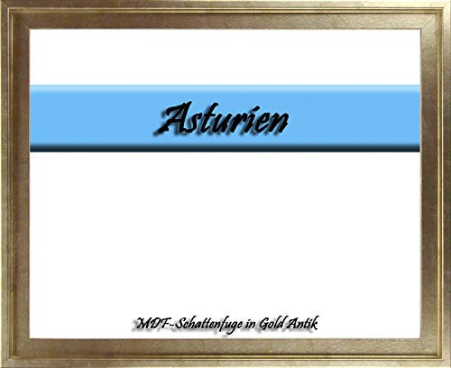 MDF-Leerrahmen ASTURIEN speziell für Leinwandbilder BZW. Keilrahmenbilder im Format 60 x 120 cm. Schattenfugenrahmen in der Farbe: Gold Antik. 10 Farben zur Auswahl