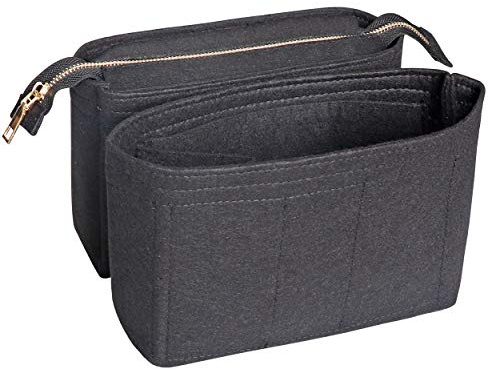 Soyizom Filztasche Organize Insert Bag in Tasche für Einkaufstasche Mit 2 Packungen Fit in Neonoe und andere Bucket Bags-Schwarz