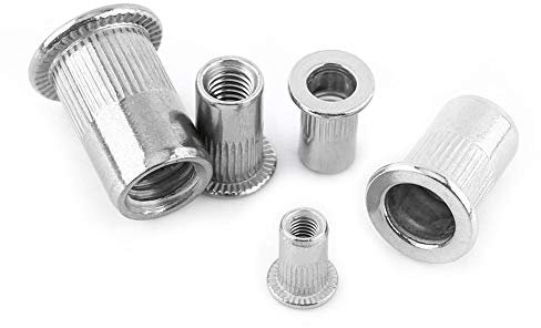 20 pezzi Dadi per rivetti ciechi m3 m4 m5 m6 m8 Viti per rivetti ciechi filettati a testa piatta filettati in acciaio inossidabile 304, accessorio per utensili di riparazione di fissaggio(M5)