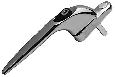 Yale uPVC Universal Window Handle Inline Locking Espag Double Glazing Chrome 40mm