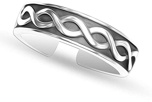 LeCalla 925 Sterling Silber Infinity Celtic Open verstellbare Zehenringe für Damen