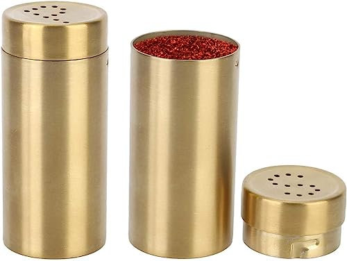 2 Piezas de Agitadores de Especias, Botella de Condimento de Tarro de Condimento de Especias de Acero Inoxidable para el Hogar, Dispensador de Condimentos de Tarros de Especias con Tapas de Coctelera
