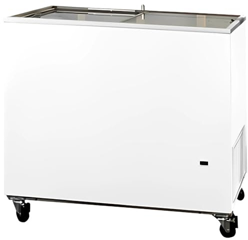 MBH - Congelatore a pozzetto professionale 1,3 m con porte a vetro scorrevoli per la ristorazione. Congelatore a pozzetto negativo per bar e ristorante - MADE IN EUROPE (1298 x 629 x 892 mm / 385 L)