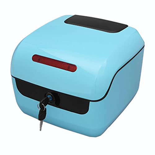 Wnanch Waterproof Trunk Motorcycle Top Case, Top Box for Motorcycle, Universal Waterproof Tail Box with Backrest and 2 Keys(Green)